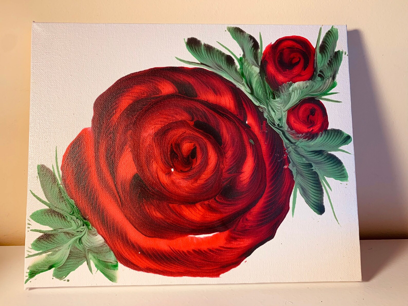 Chain Painting Multiple Pieces of Floral Chain Art One 5x7 Etsy