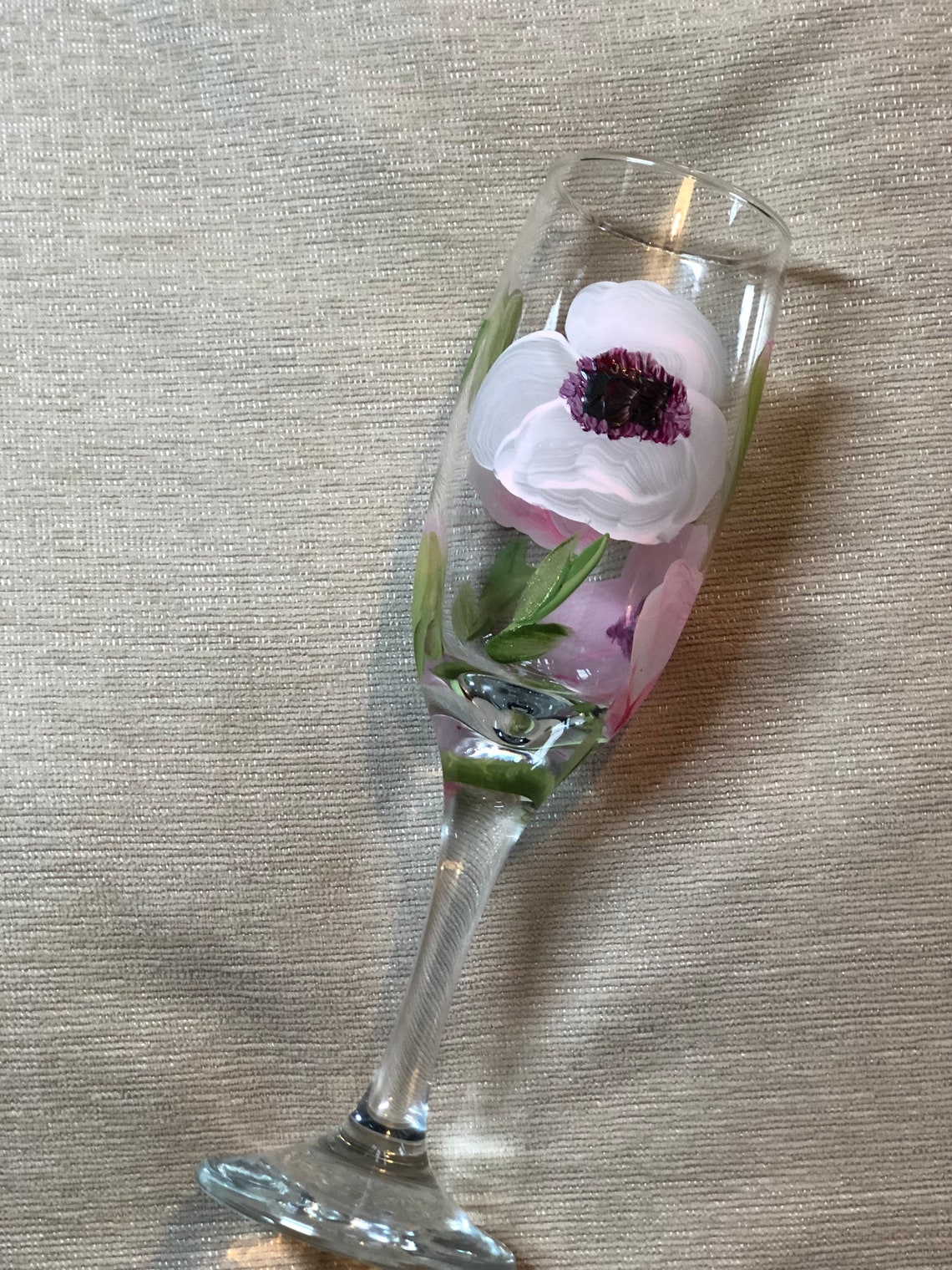 Flûte à champagne peinte à la main et ensemble cadeau décoré Etsy