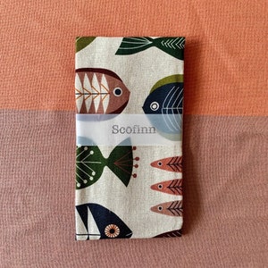 Fish Natural Linen Blend Kitchen Teatowels