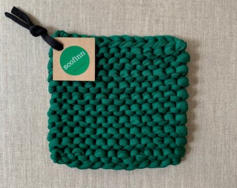 Hand Knitted Recycled Yarn Trivet/Potstand