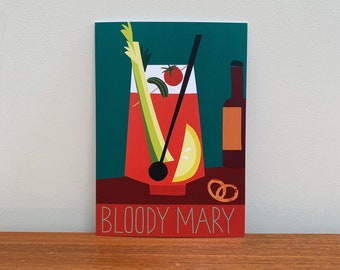 Bloody Mary Cocktail Card (recipe on reverse)