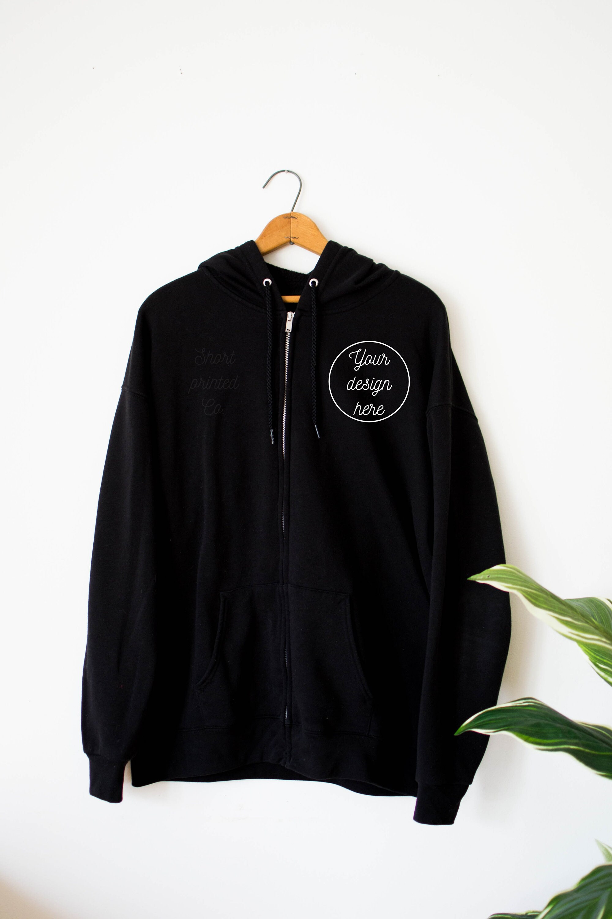Download Black Zip Up Hoodie Mockup Hoodie Mockup Apparel Mockup | Etsy