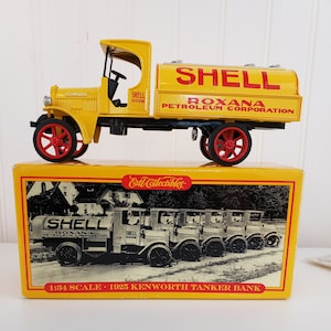 Shell 1925 Kenworth Tanker, Die Cast Metal Replica, Shell Collectibles, Shell Memorabilia, Shell Toy Bank, Gift For Car Collector, Shell Toy