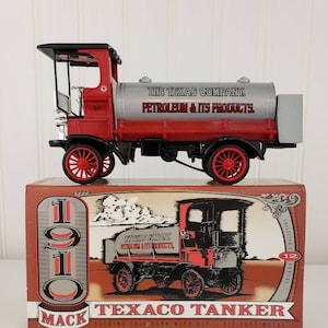 Texaco 1910 Mack Texaco Tanker Ertl Die Cast Metal, Vintage Texaco, Texaco Collectible, Texaco Toys, Texaco Gas Truck, Texaco Bank, Truck