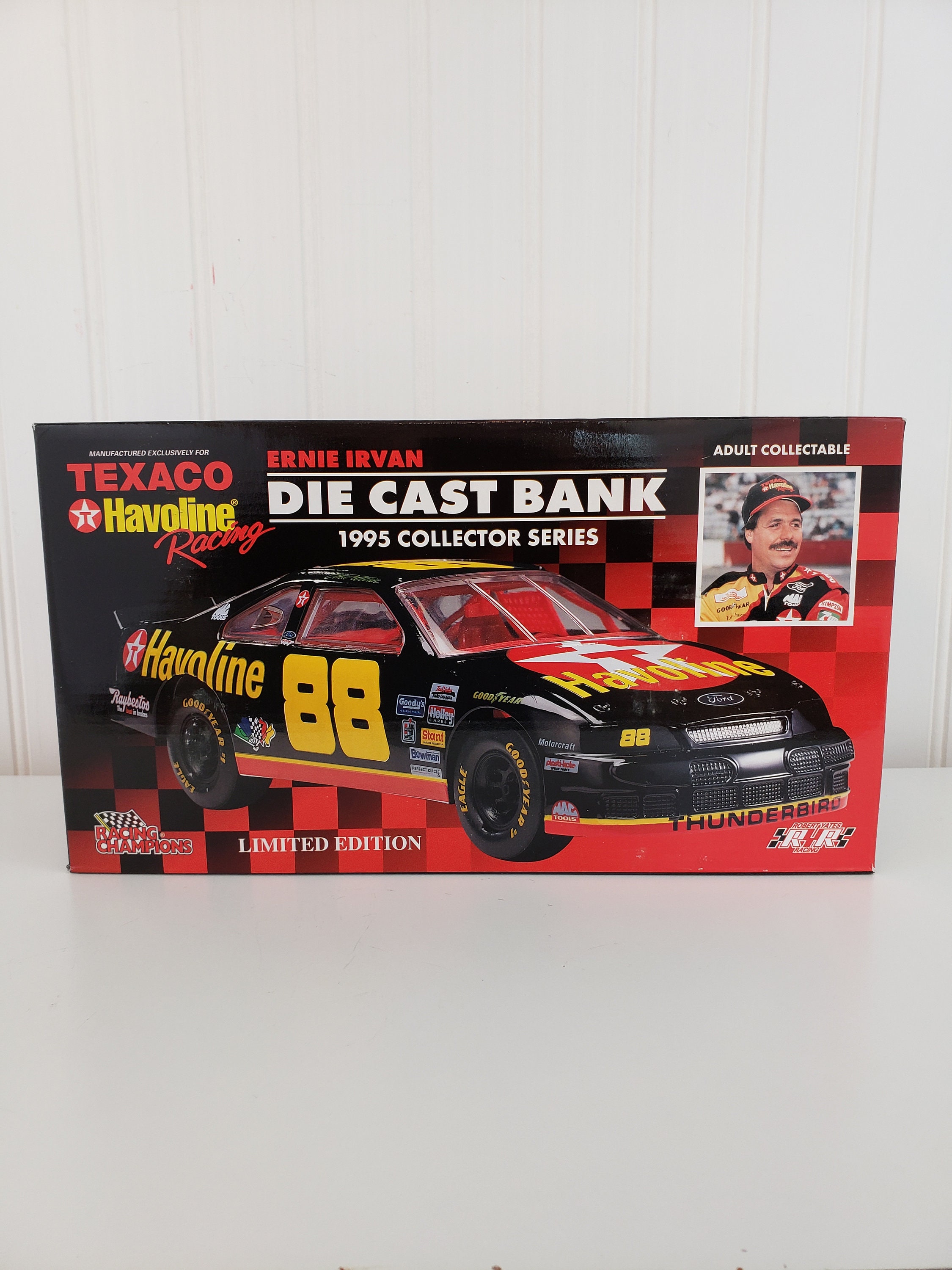 Texaco Racing Car Texaco 1998 Havoline Racing Ernie Irvan on Stand, Die Cast Metal ...