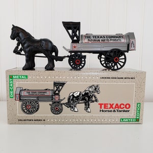 Texaco Horse & Tanker, Vintage Texaco Toy, Texaco Station, Texaco Toy Bank, Texaco Collectible, Texaco Truck, Antique Texaco Toys, Horse