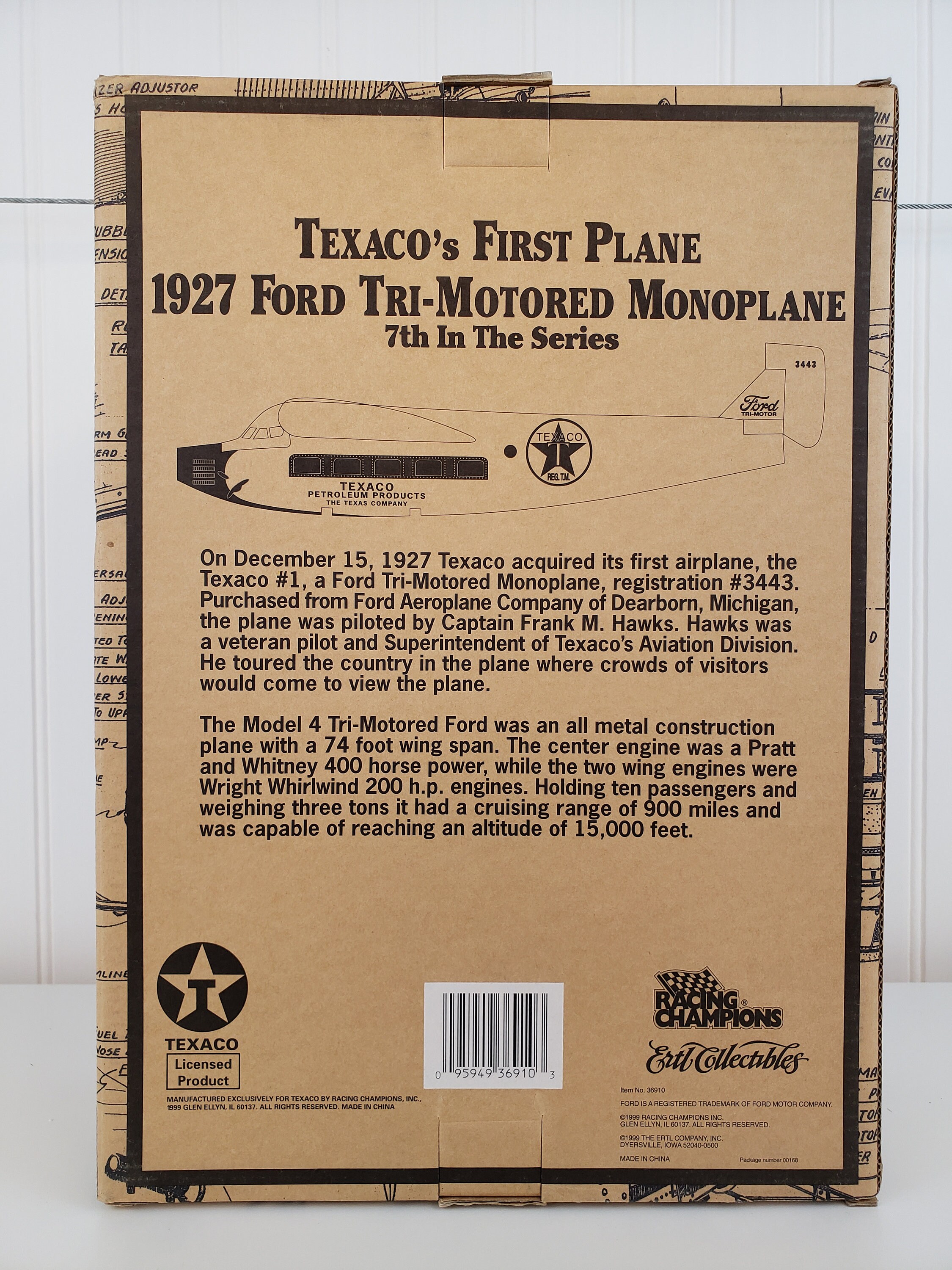 WINGS OF TEXACO, Texaco Airplane, Texaco's First Plane, 1927 Ford