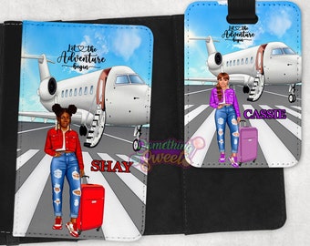 Teen Girls Passport Cover, Personalized Luggage Tag