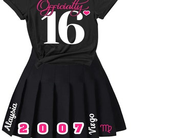 Sweet 16 Birthday Outfit, Pleated Skirt