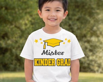 Camiseta de graduación de jardín de infantes para niños / Camiseta de graduación de Mister Kinder / Personaliza el color de tu escuela