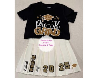 Graduation Outfit,  Pre-K thru 8th Grade, Black, Gold and White