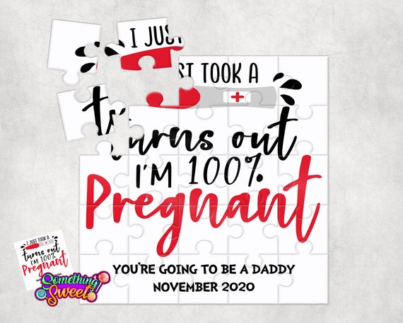 Pregnancy Announcement Ideas - Puzzle  Just Took A Pregnancy Test