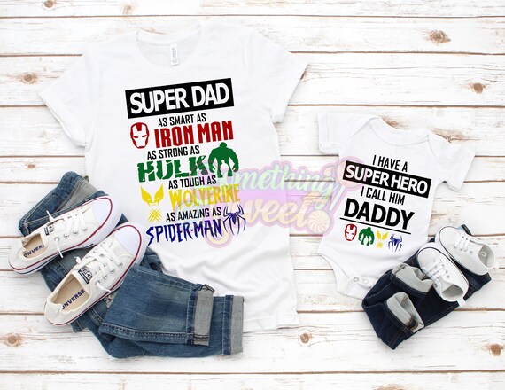 Super Hero Dad Tee, Father's Day Matching Shirts