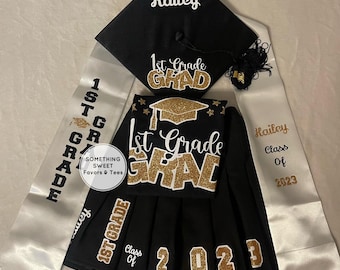 Class of 2024 Pre-K thru 8th Grade Graduation Outfit With Hat & Stole