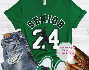 2024 Senior Shirt, Baseball Senior Boy, Colors Can Be Changed