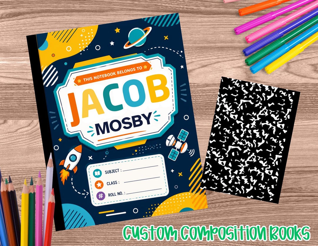 Custom Composition Notebook – Personalized With Name - Etsy