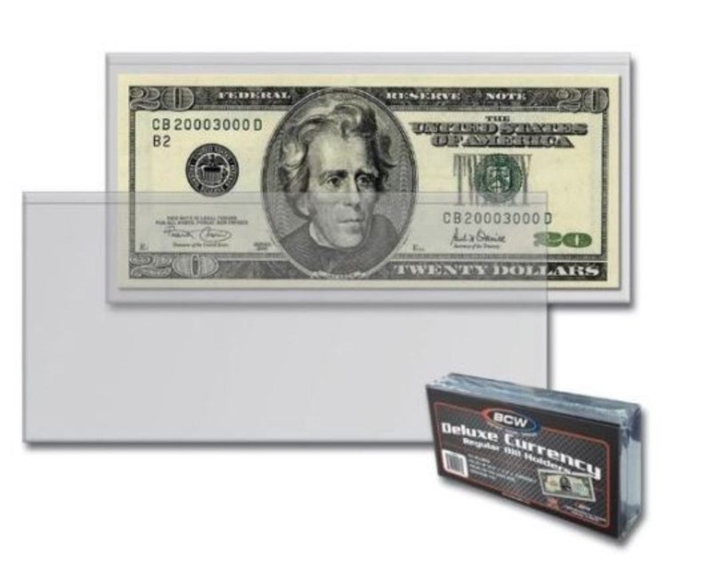 BCW Deluxe Currency Slab for U.S. Bills - 1ct | Clear Polystyrene, Snap-Together