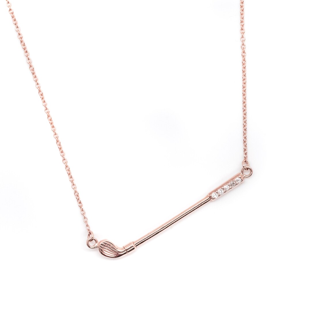 Diamond Golf Necklace Golf Jewelry Ladies Golf Gift Etsy