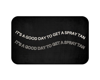 Spray Tan Artist Tent Mat | Bronze Boss | Airbrush Tanning Accessories | Mobile Airbrush Tanning | Overspray Anti-Slip | Custom Bath Mat