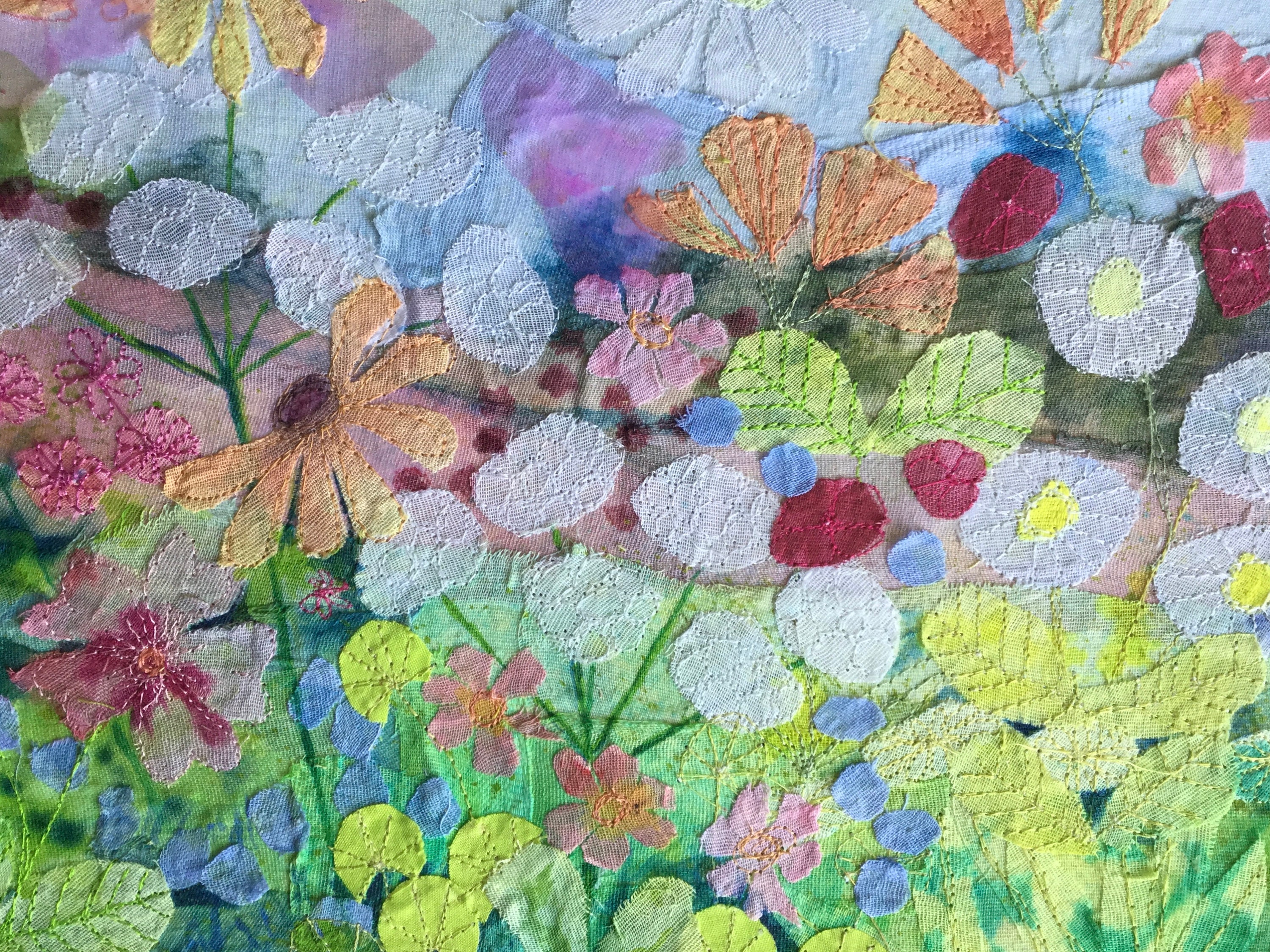 Mixed Media Textile Painting Etsy UK