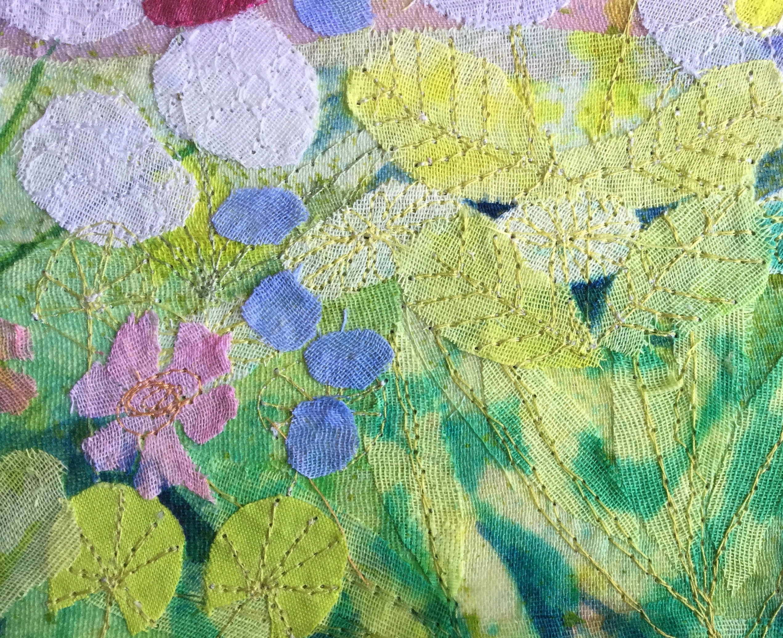 Mixed Media Textile Painting Etsy UK
