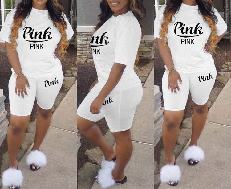 2 piece set biker shorts