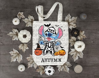 Trick or Treat Stitch Halloween Disney Tote Bag