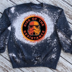 Rise of the Resistance Inspired Bleached Sweatshirt