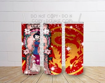 Mulan 20 oz straight tumbler