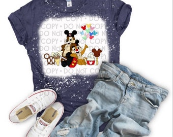 Chip and Dale Snacks Bleached tshirt