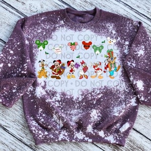 Christmas Inspired Bleached Sweatshirt