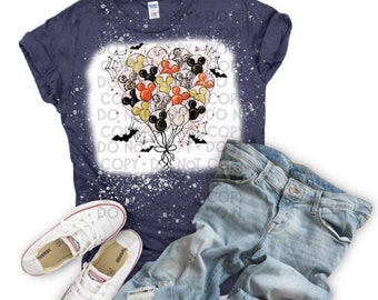Parks Balloons Halloween bleached shirt