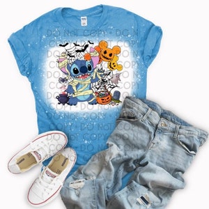 Stitch Halloween bleached shirt