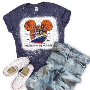 Halloween on the high seas bleached shirt