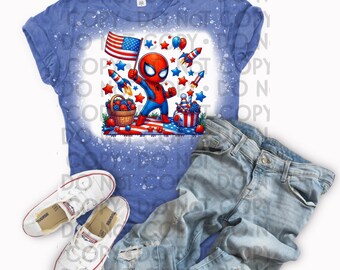 4th of July Spiderman shirt