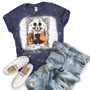 Mickey Halloween bleached shirt
