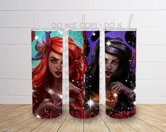 Vaso recto de 20 oz de La Sirenita