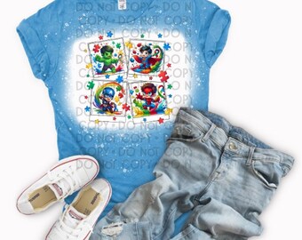 Camiseta de los Vengadores para la concienciación sobre el autismo