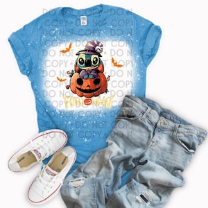 Stitch Halloween bleached shirt