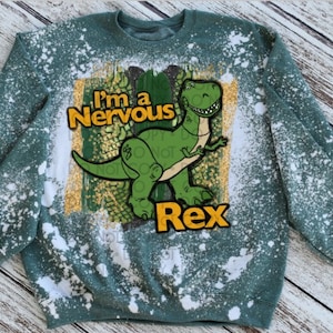 Nervous Rex Inspired Bleached Sweatshirt