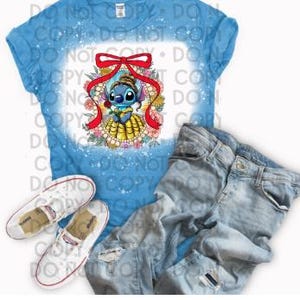Princess Experiment 626 Stitch bleached shirt