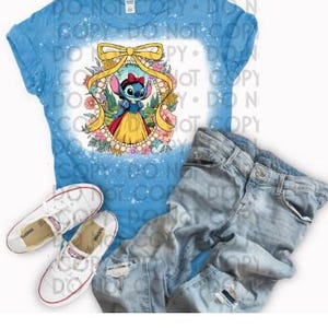 Princess Experiment 626 Stitch bleached shirt