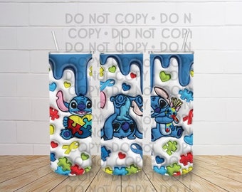 Kubek Lilo i Stitch Autism 20 oz prosty