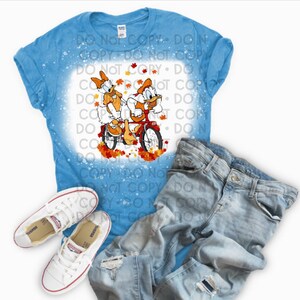 Donald and Daisy Halloween bleached shirt