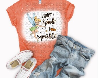 Tinkerbell Halloween bleached shirt
