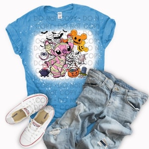 Stitch gebleekt Halloween-shirt