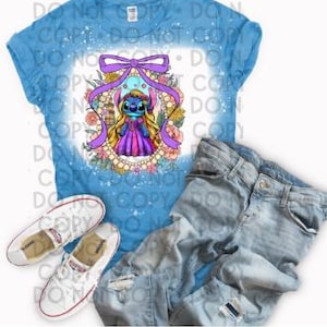 Rapunzel Experiment 626 Stitch bleached shirt