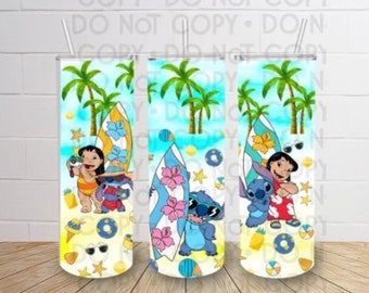Vaso recto de 20 oz de Lilo y Stitch