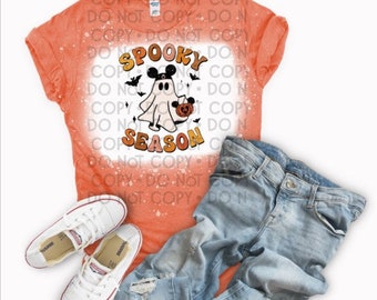 Spooky Season Halloween bleached shirt