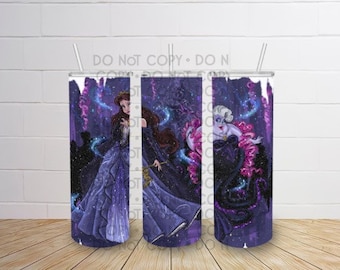 Vaso recto de 20 oz de La Sirenita